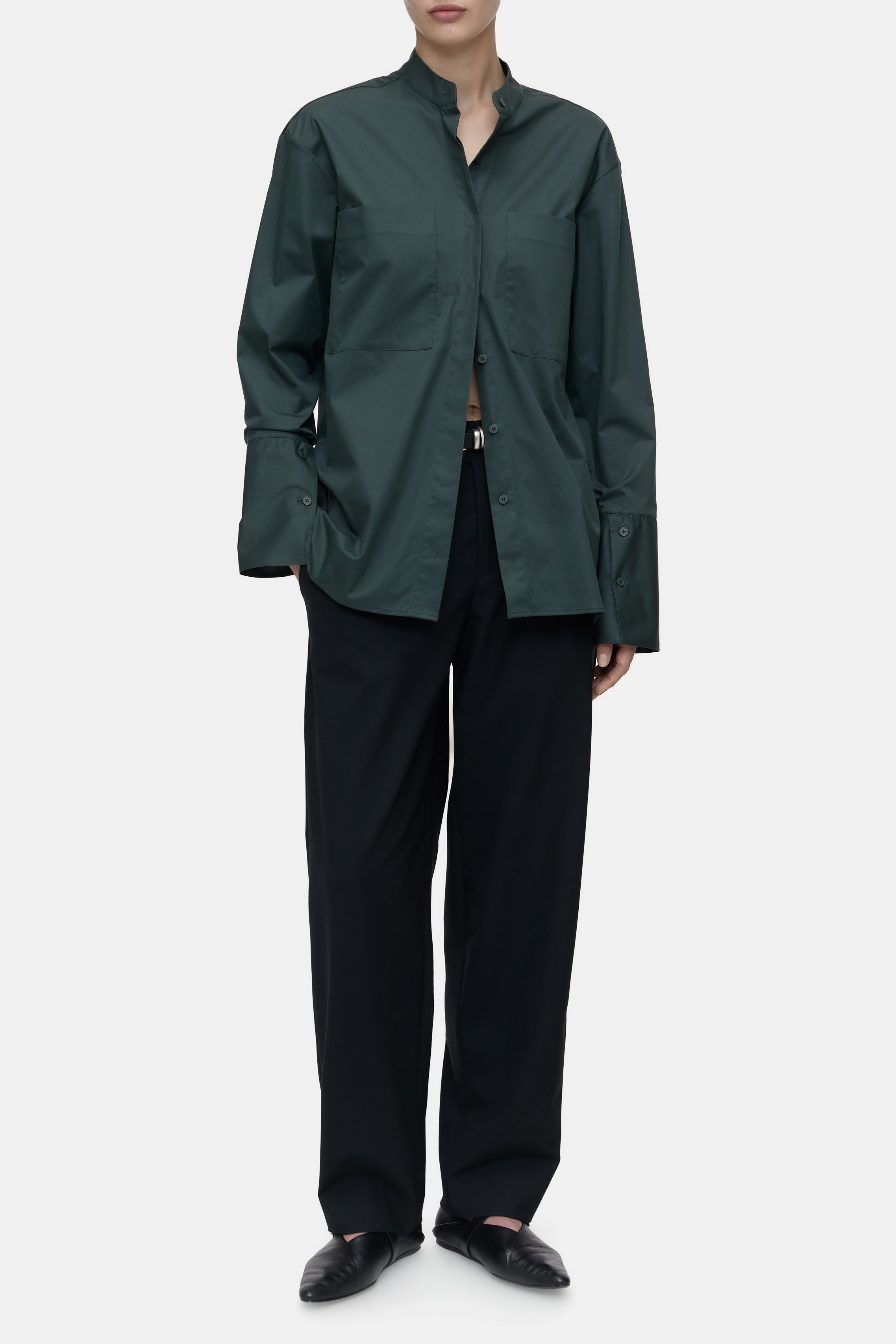 TWO POCKET SHIRT-Hemden & Blusen-Closed-XXS-PINI GREEN-ARCHIVIST