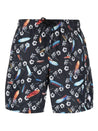 Marcelo Burlon-OUTLET-SALE-Hawaii Print Swim Shorts-ARCHIVIST