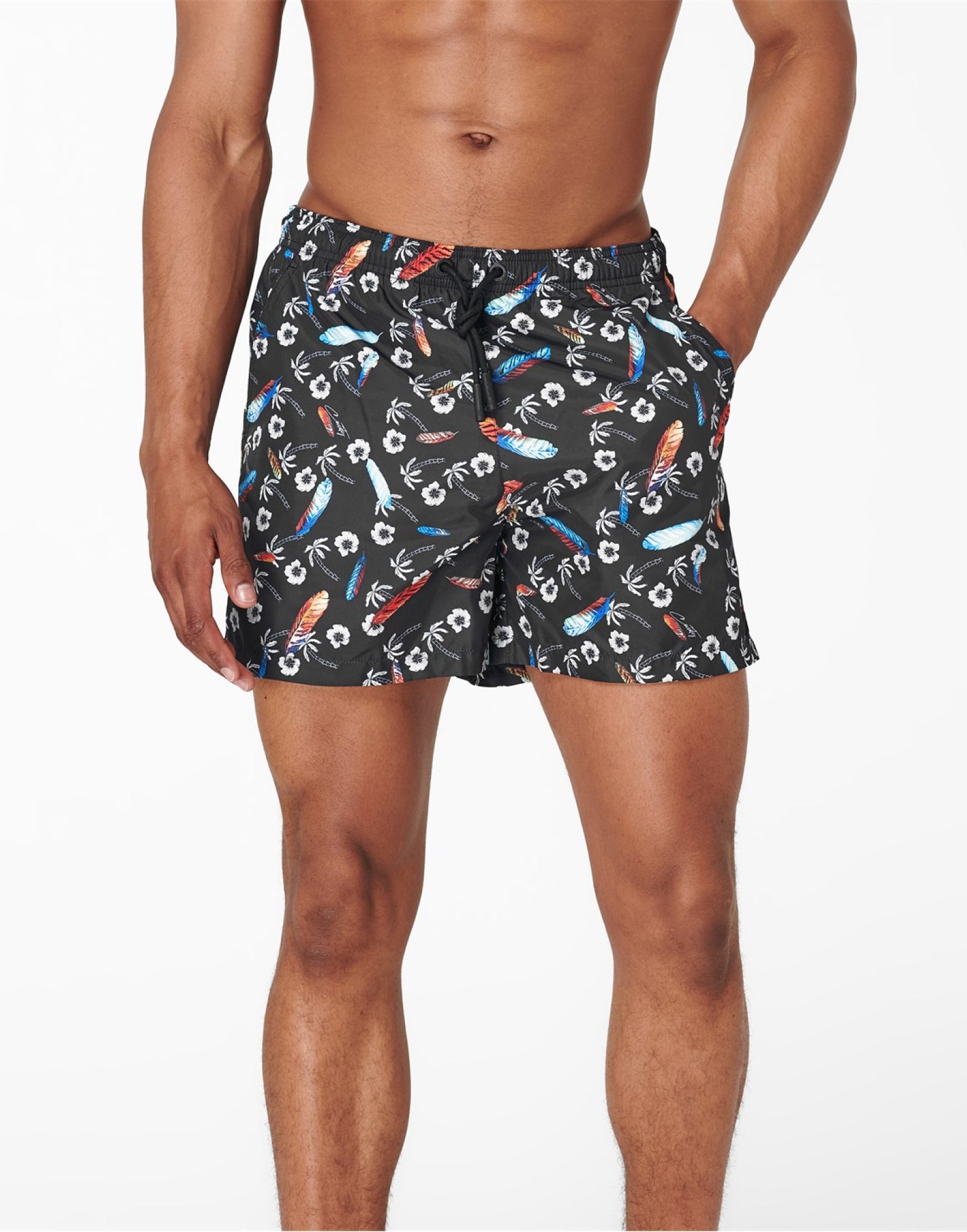 Marcelo Burlon-OUTLET-SALE-Hawaii Print Swim Shorts-ARCHIVIST