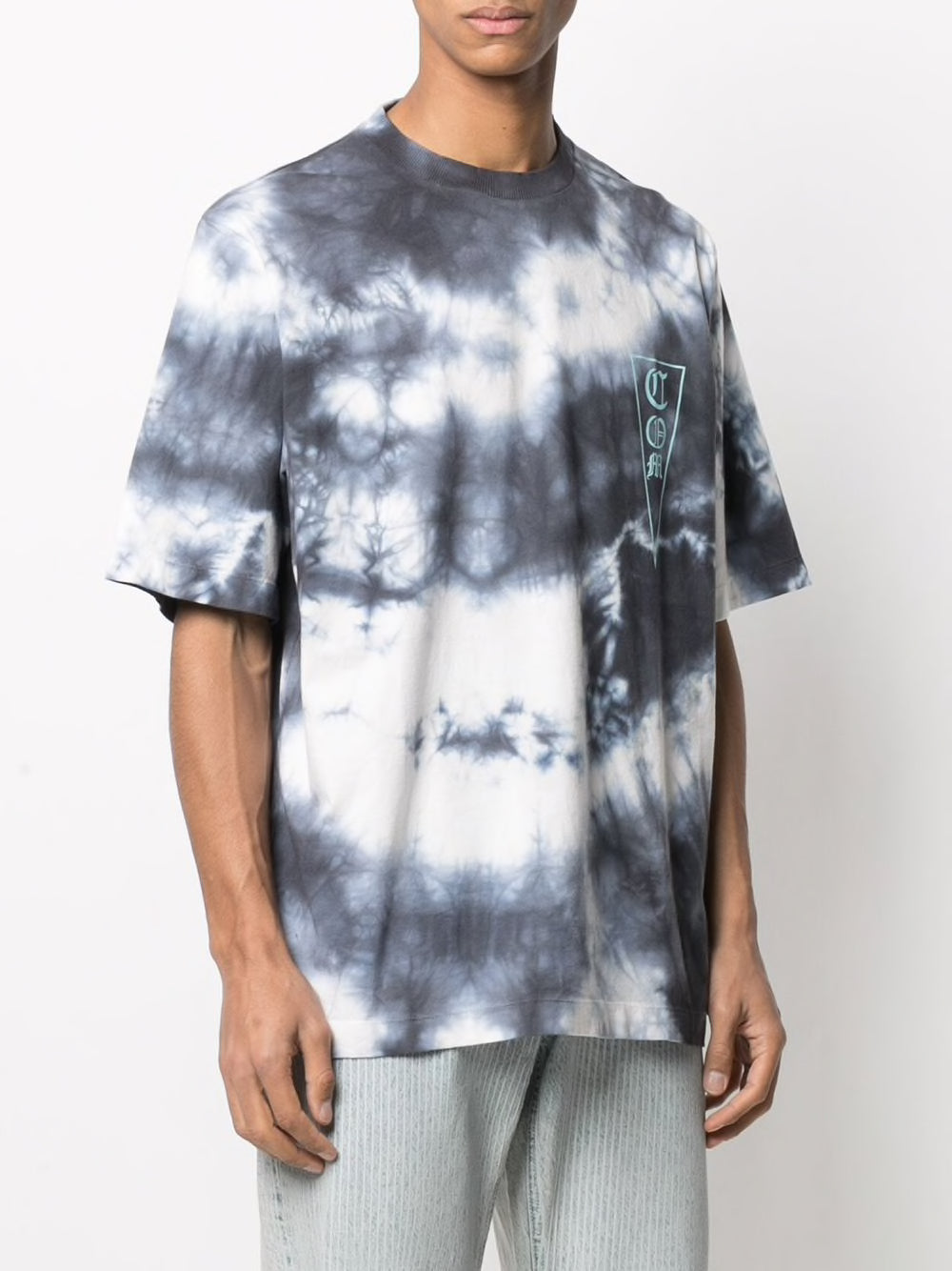 Marcelo Burlon-OUTLET-SALE-COM Logo Tie-Dye Oversize T-Shirt-ARCHIVIST