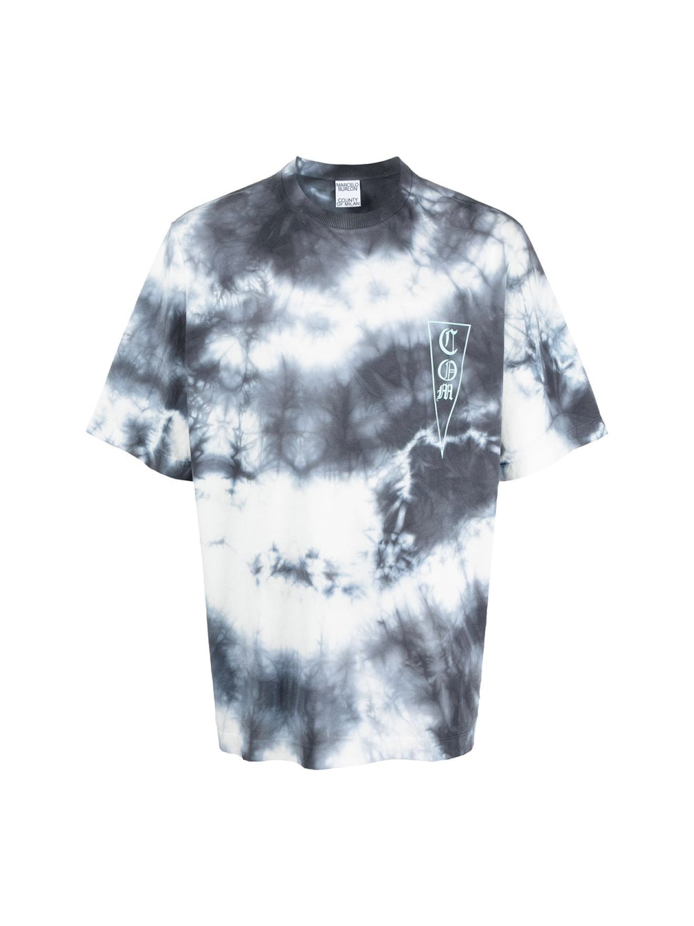 Marcelo Burlon-OUTLET-SALE-COM Logo Tie-Dye Oversize T-Shirt-ARCHIVIST