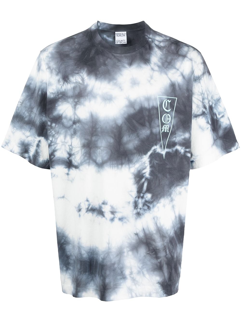 Marcelo Burlon-OUTLET-SALE-COM Logo Tie-Dye Oversize T-Shirt-ARCHIVIST