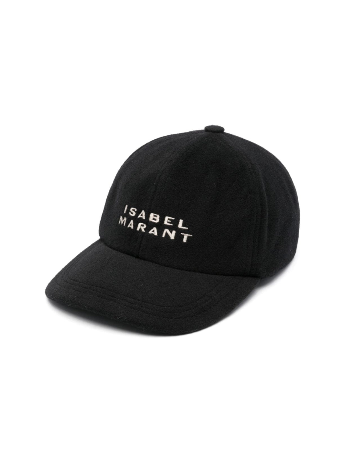 Isabel Marant-OUTLET-SALE-Tyron Wool Felt Logo Baseball Cap-ARCHIVIST