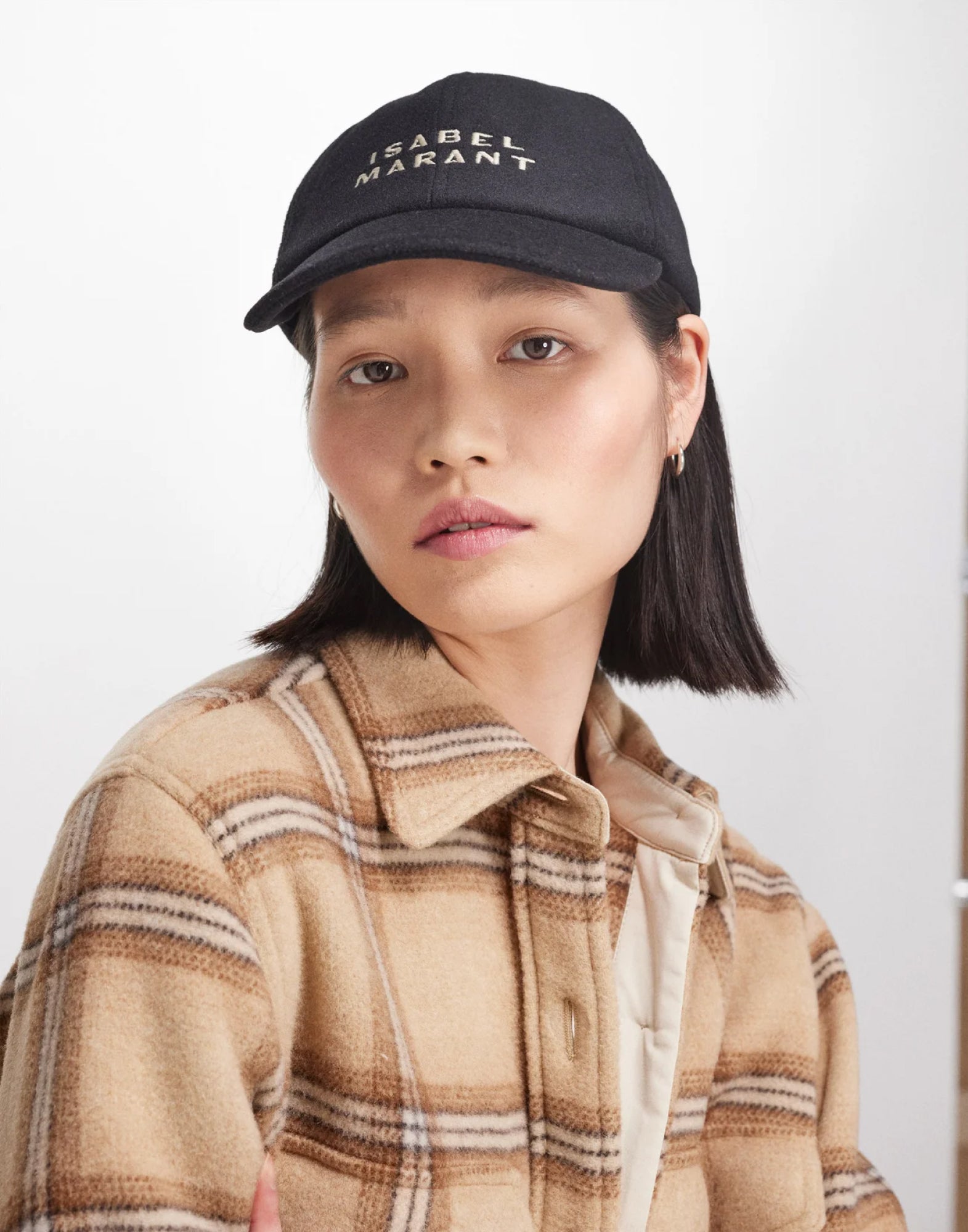 Isabel Marant-OUTLET-SALE-Tyron Wool Felt Logo Baseball Cap-ARCHIVIST