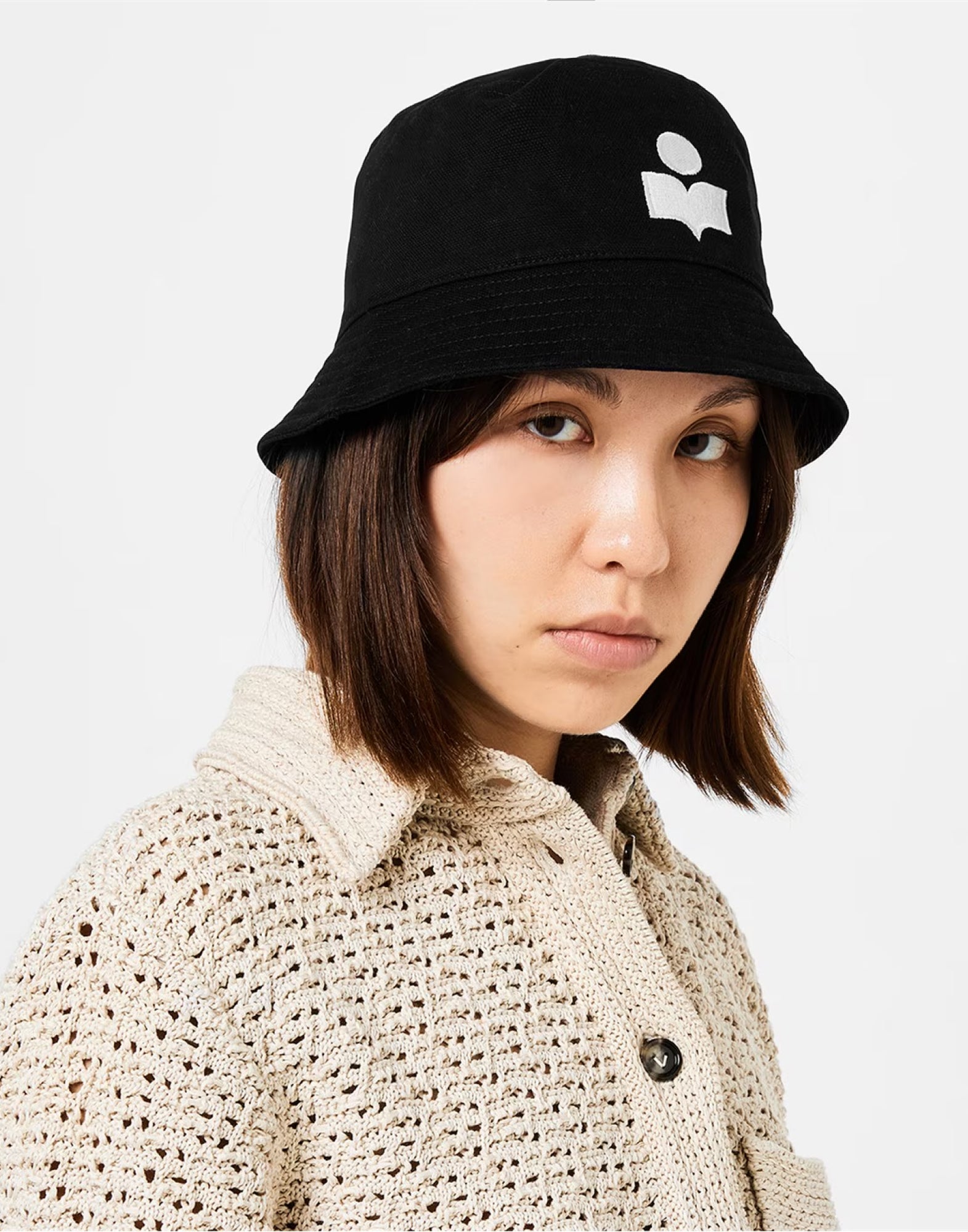 Isabel Marant-OUTLET-SALE-Haley Embroidered Logo Bucket Hat-ARCHIVIST