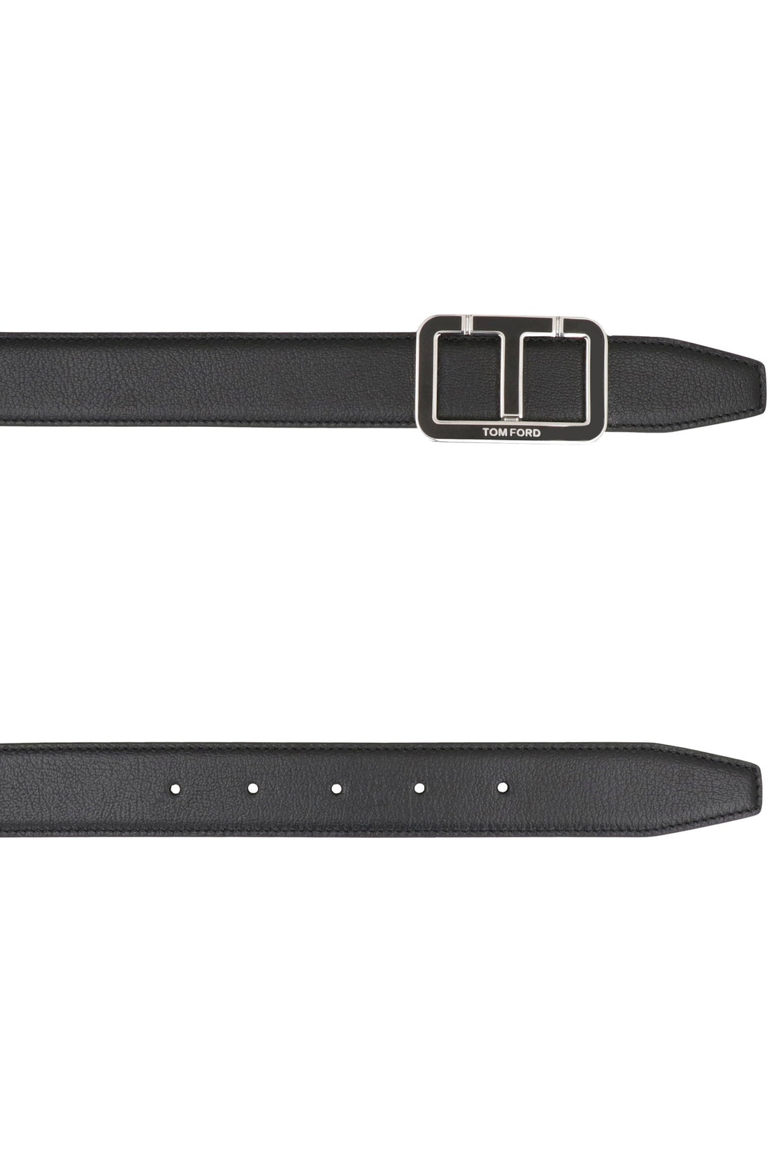 Tom Ford-OUTLET-SALE-Calf leather belt with buckle-ARCHIVIST