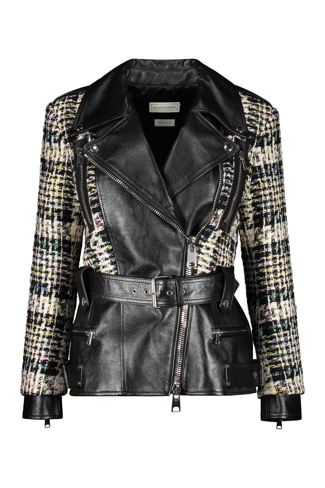 Alexander McQueen-OUTLET-SALE-Calf leather jacket-ARCHIVIST