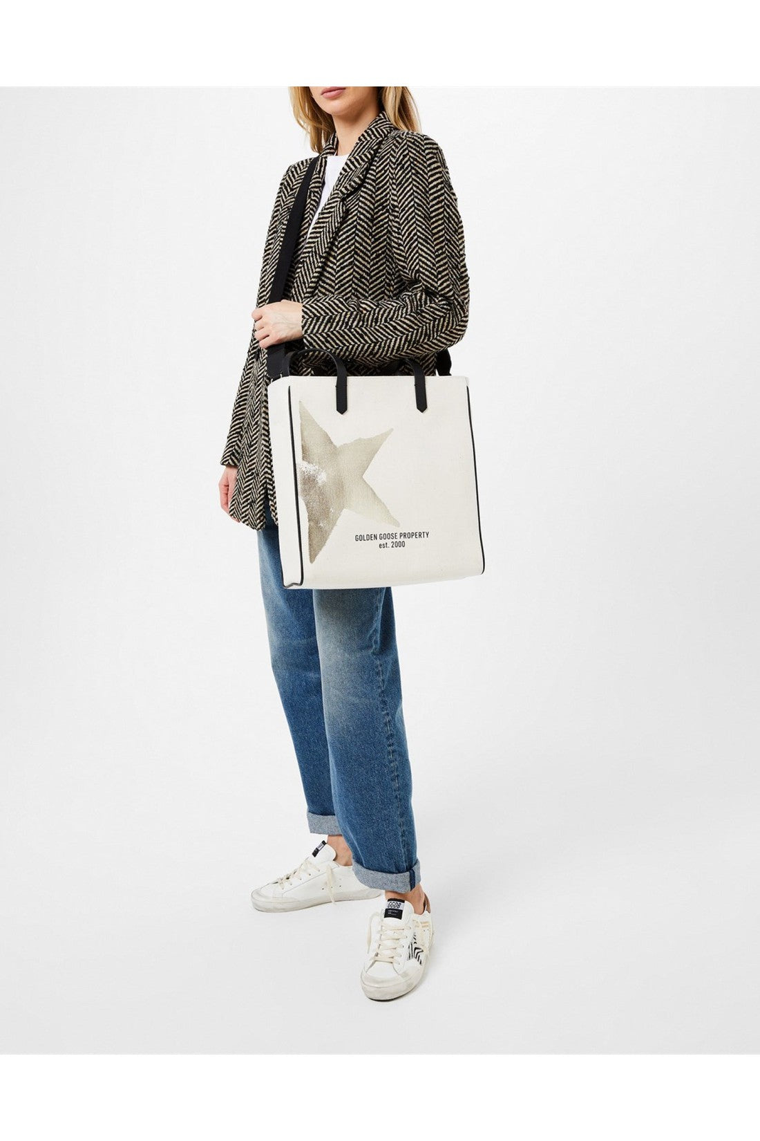 Golden Goose-OUTLET-SALE-California Golden Star Logo Tote Bag-ARCHIVIST