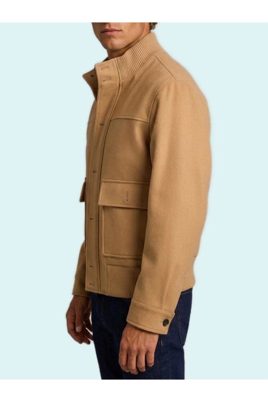 Lardini-OUTLET-SALE-Camel Sponge bomber jacket-ARCHIVIST