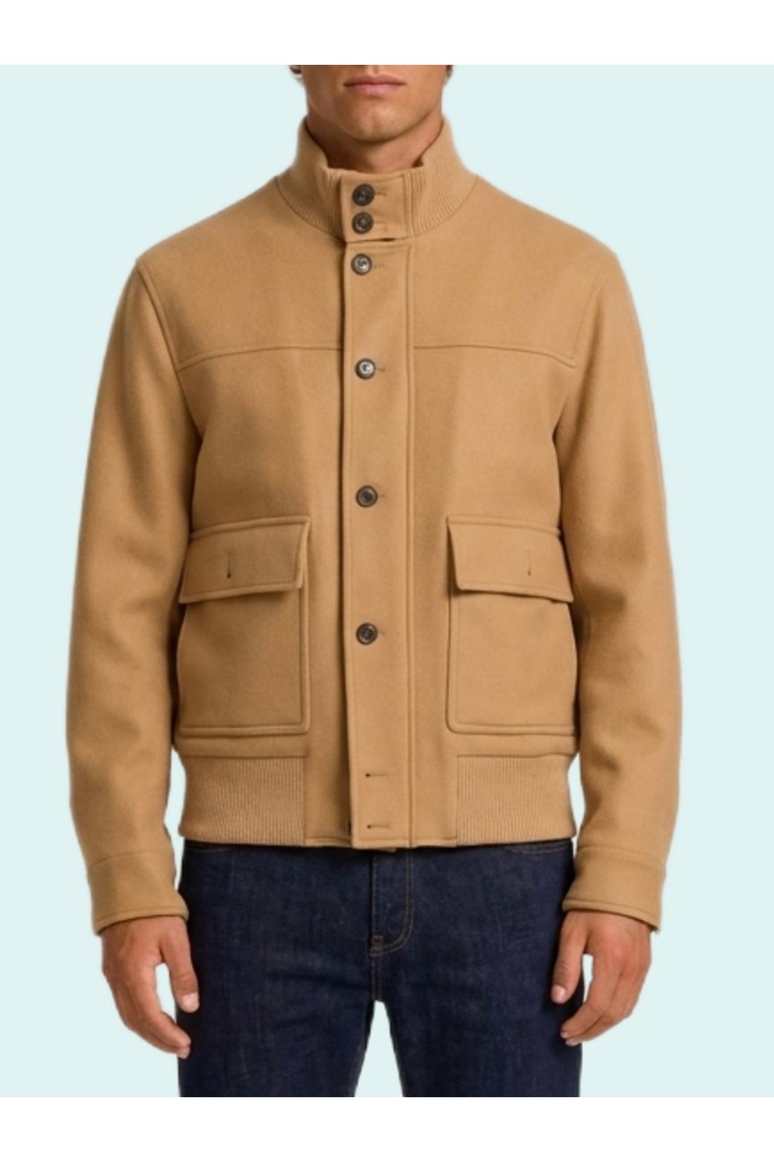 Lardini-OUTLET-SALE-Camel Sponge bomber jacket-ARCHIVIST