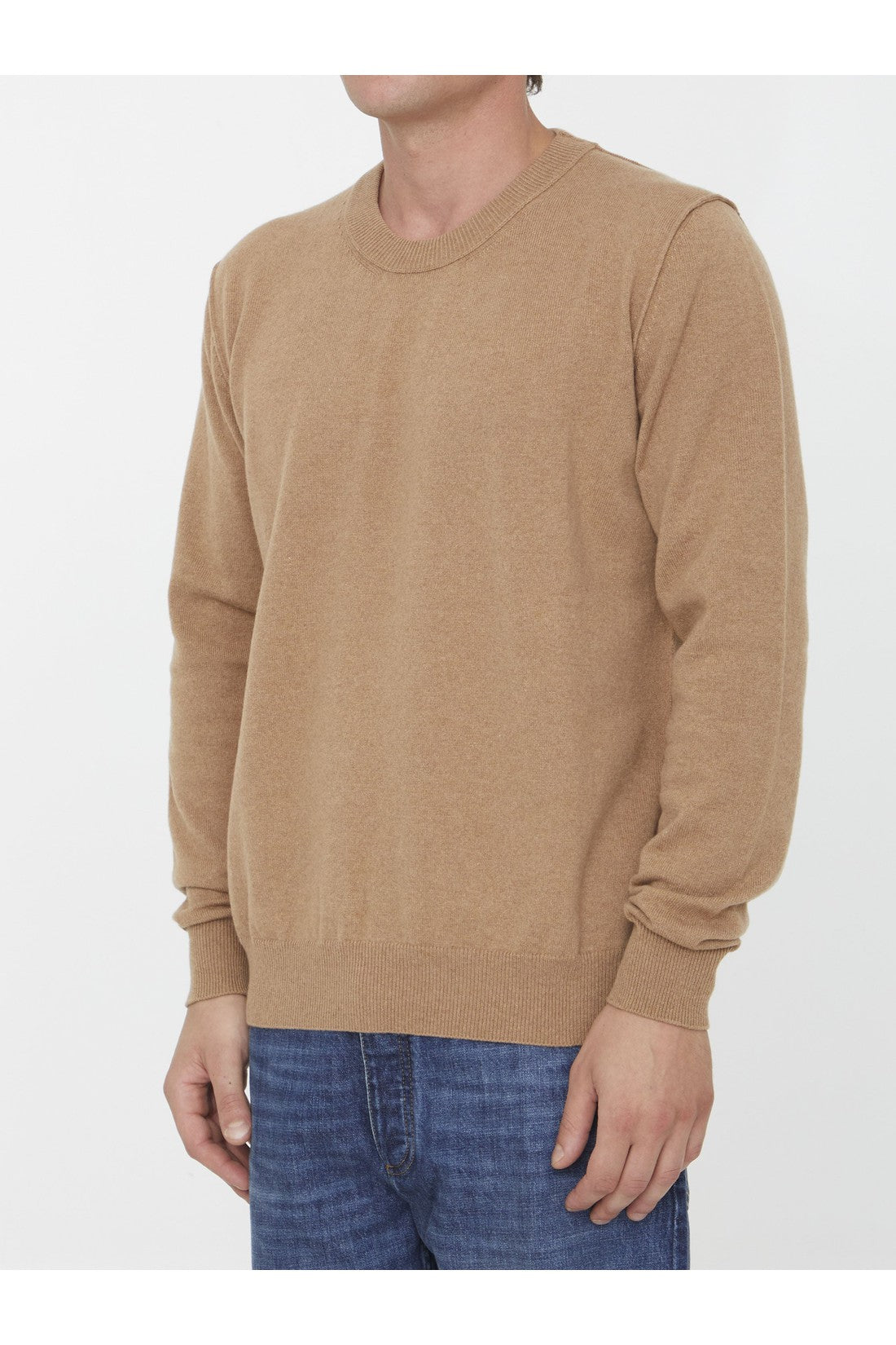 MAISON MARGIELA-OUTLET-SALE-Camel cashmere jumper-ARCHIVIST