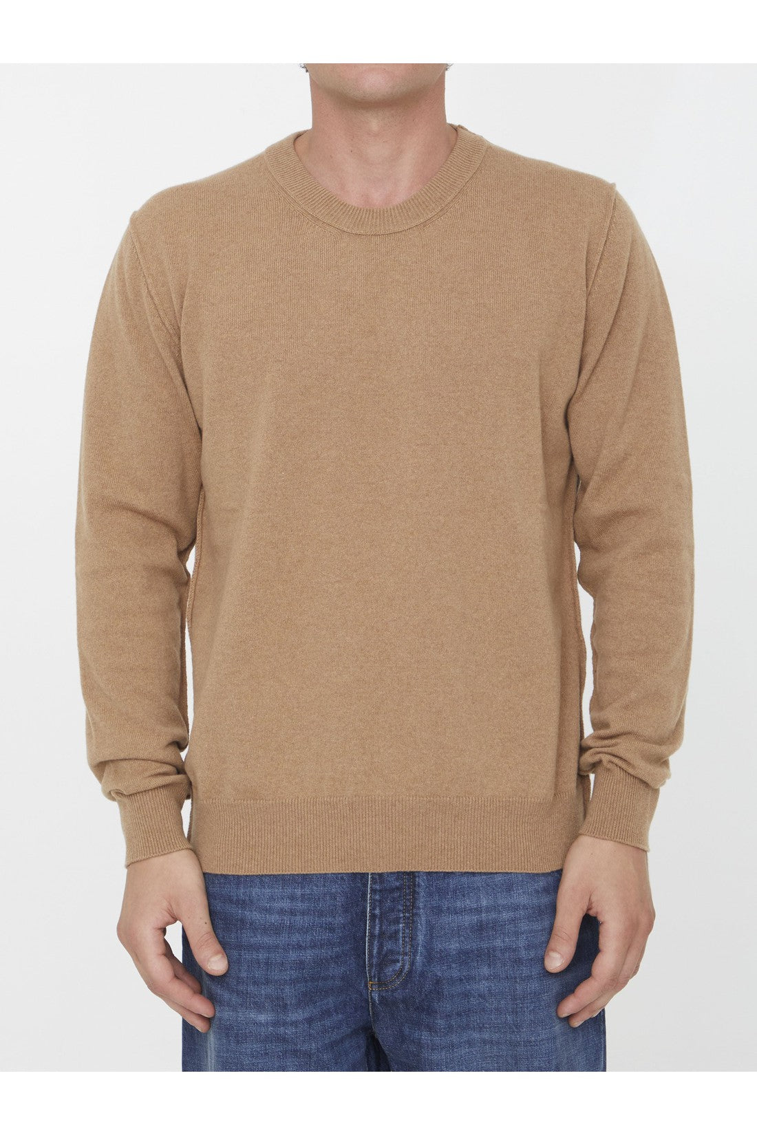 MAISON MARGIELA-OUTLET-SALE-Camel cashmere jumper-ARCHIVIST