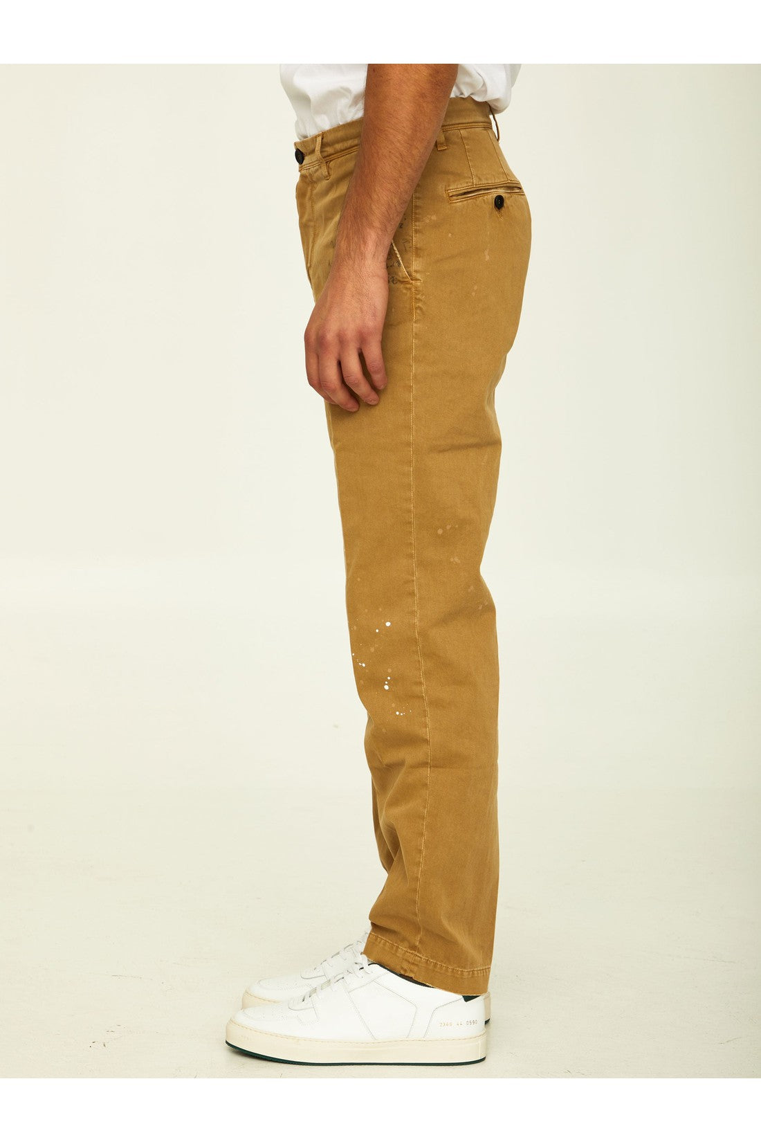 Incotex Red X Facetasm-OUTLET-SALE-Camel cotton trousers-ARCHIVIST