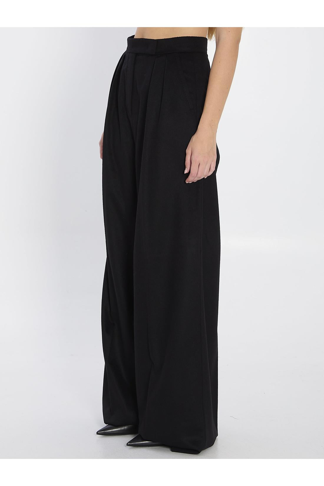 Max Mara-OUTLET-SALE-Camel flare trousers-ARCHIVIST