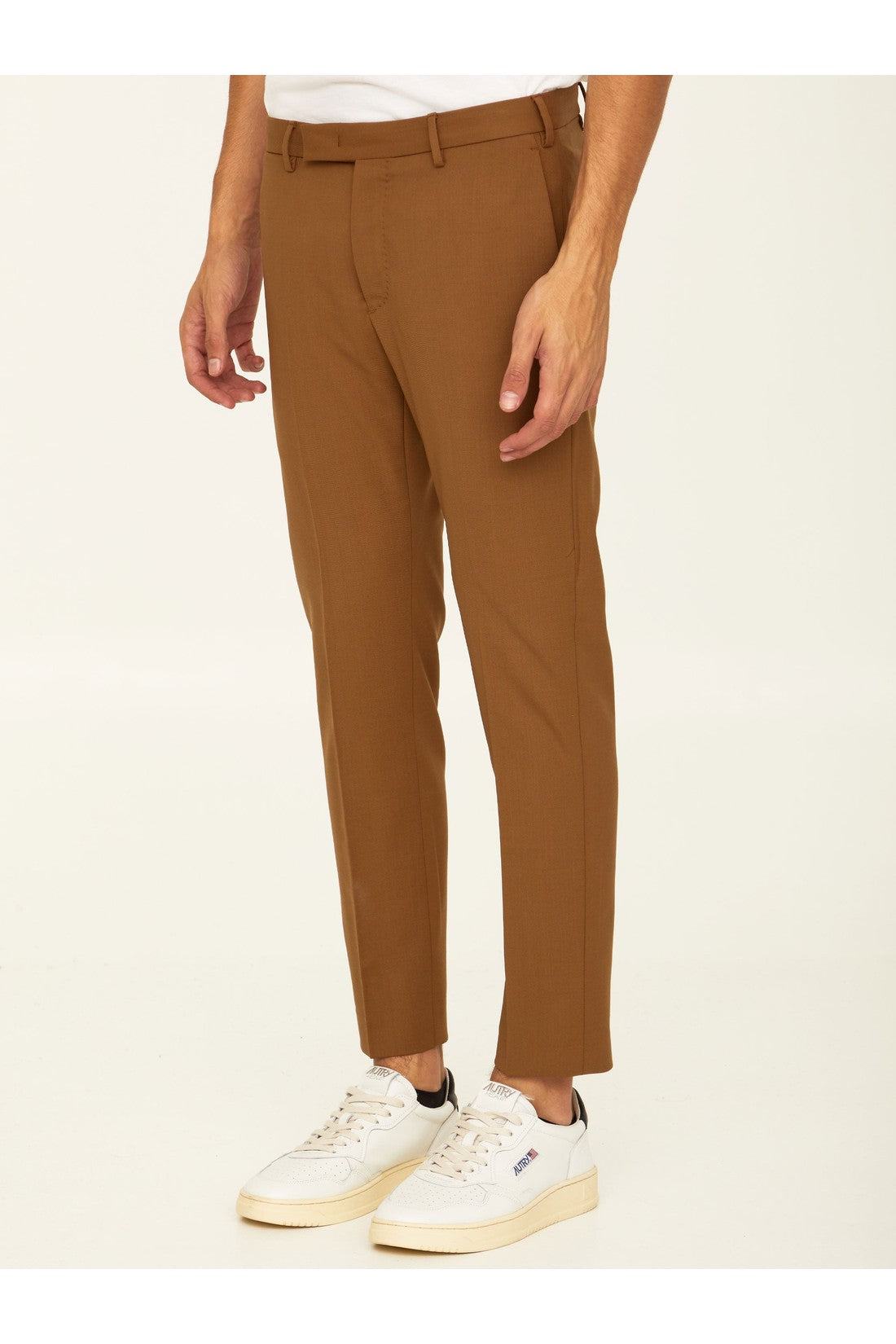 Pt Torino-OUTLET-SALE-Camel wool trousers-ARCHIVIST