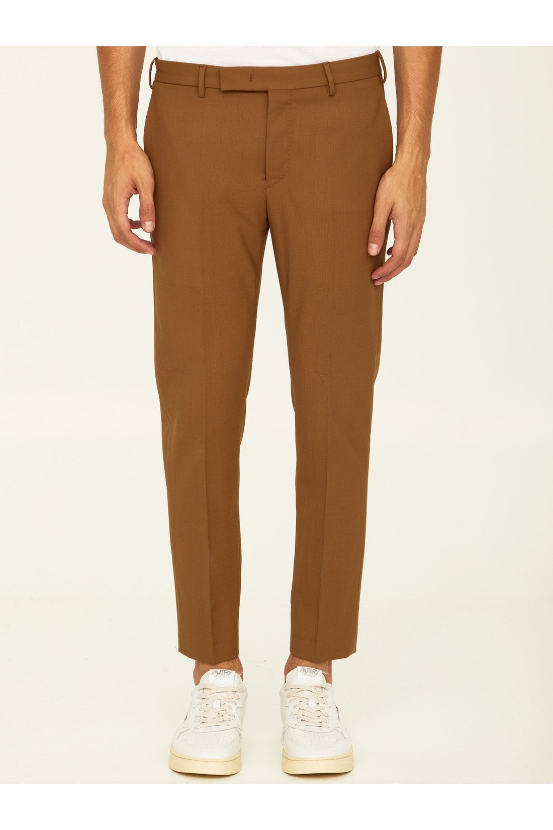 Pt Torino-OUTLET-SALE-Camel wool trousers-ARCHIVIST