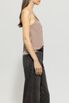 Luisa Cerano-Camisole-Top mit Fransen-Shirts-Black-Deal-Outlet-by-ARCHIVIST