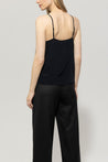 Luisa Cerano-Camisole-Top mit Fransen-Shirts-Black-Deal-Outlet-by-ARCHIVIST