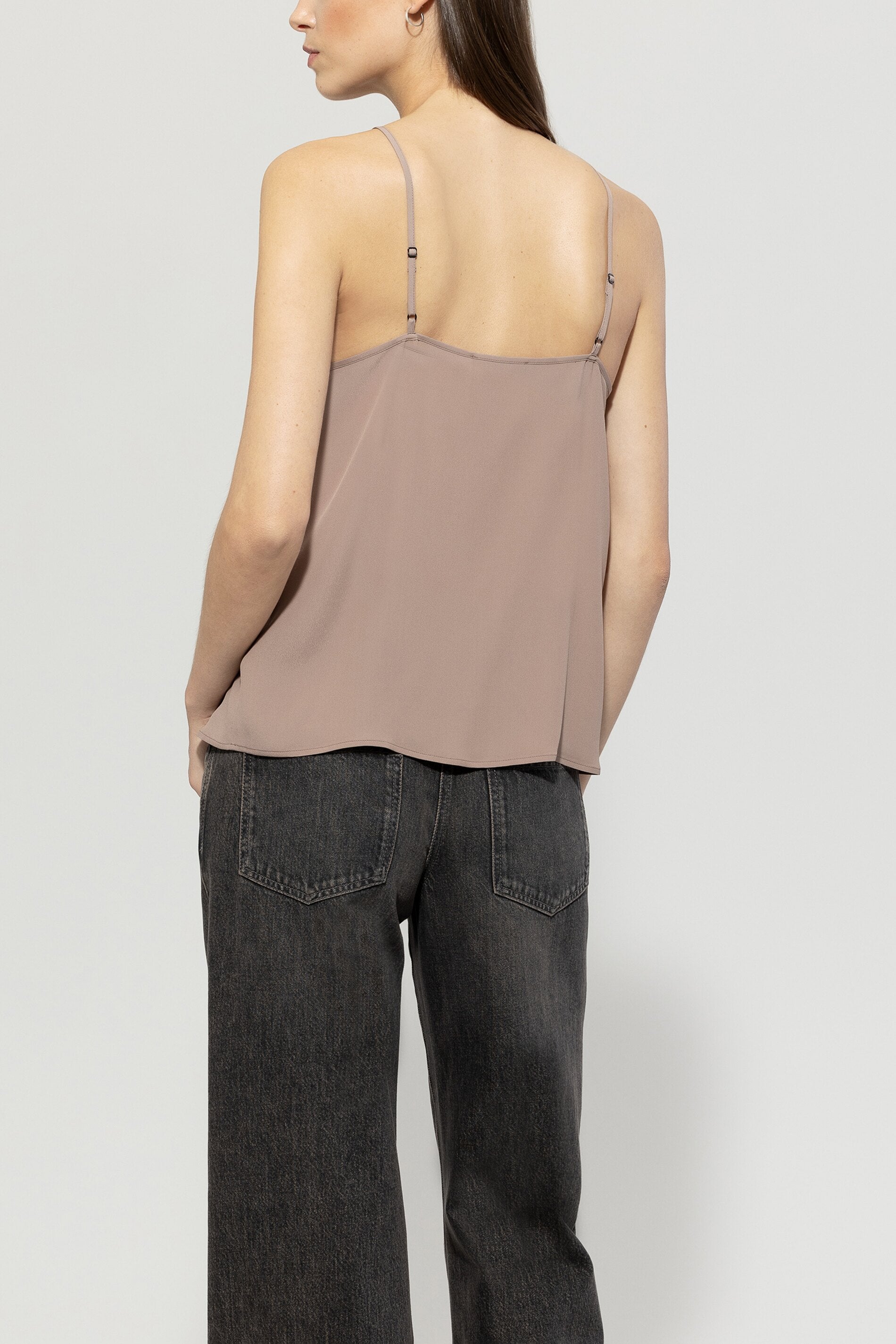 Luisa Cerano-Camisole-Top mit Fransen-Shirts-Black-Deal-Outlet-by-ARCHIVIST