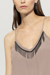 Luisa Cerano-Camisole-Top mit Fransen-Shirts-Black-Deal-Outlet-by-ARCHIVIST