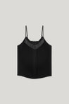 Luisa Cerano-Camisole-Top mit Fransen-Shirts-Black-Deal-Outlet-by-ARCHIVIST