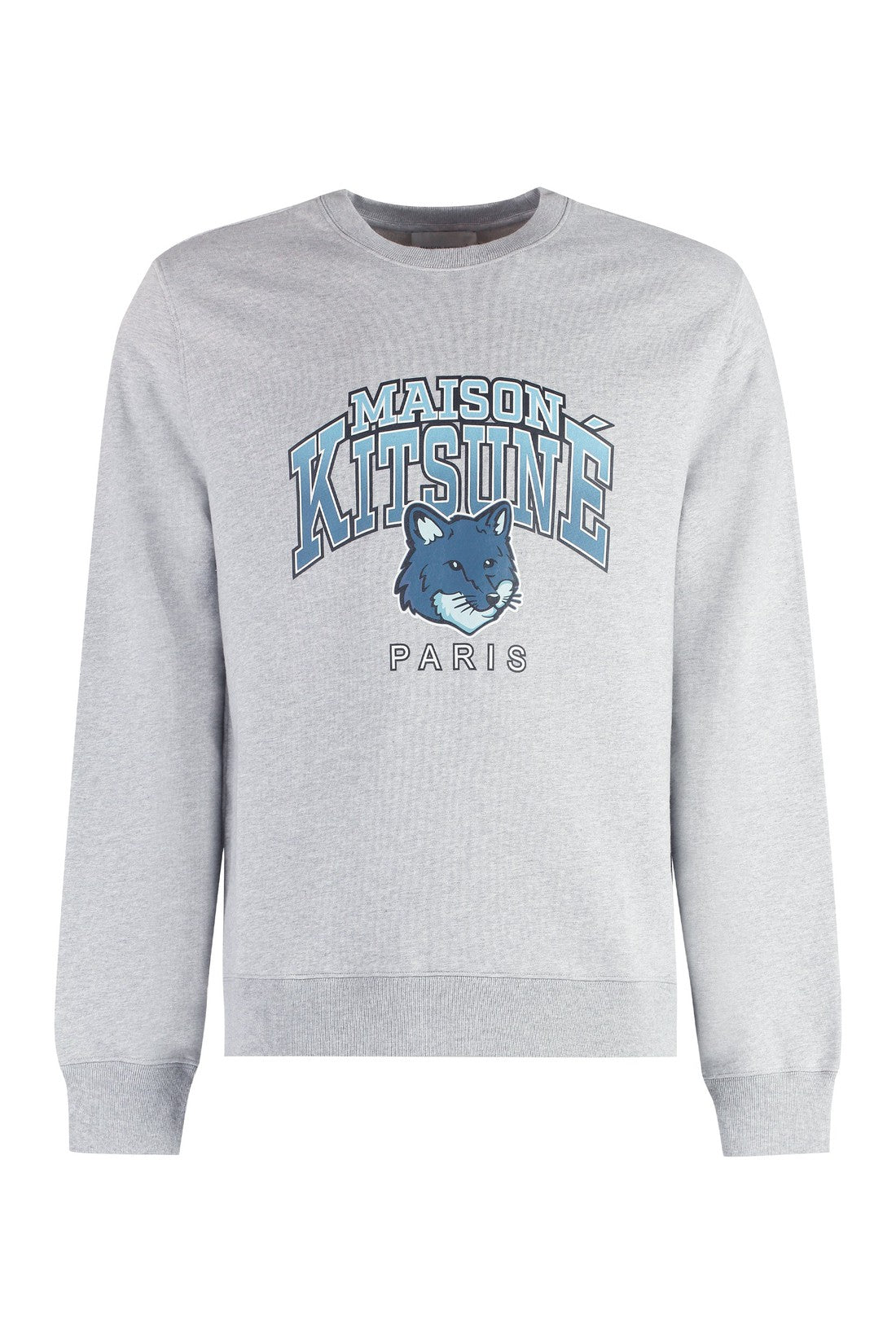 Maison Kitsuné-OUTLET-SALE-Campus Fox printed cotton sweatshirt-ARCHIVIST