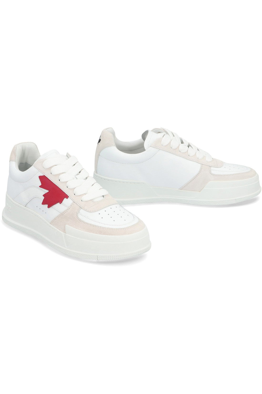 Dsquared2-OUTLET-SALE-Canadian leather low-top sneakers-ARCHIVIST