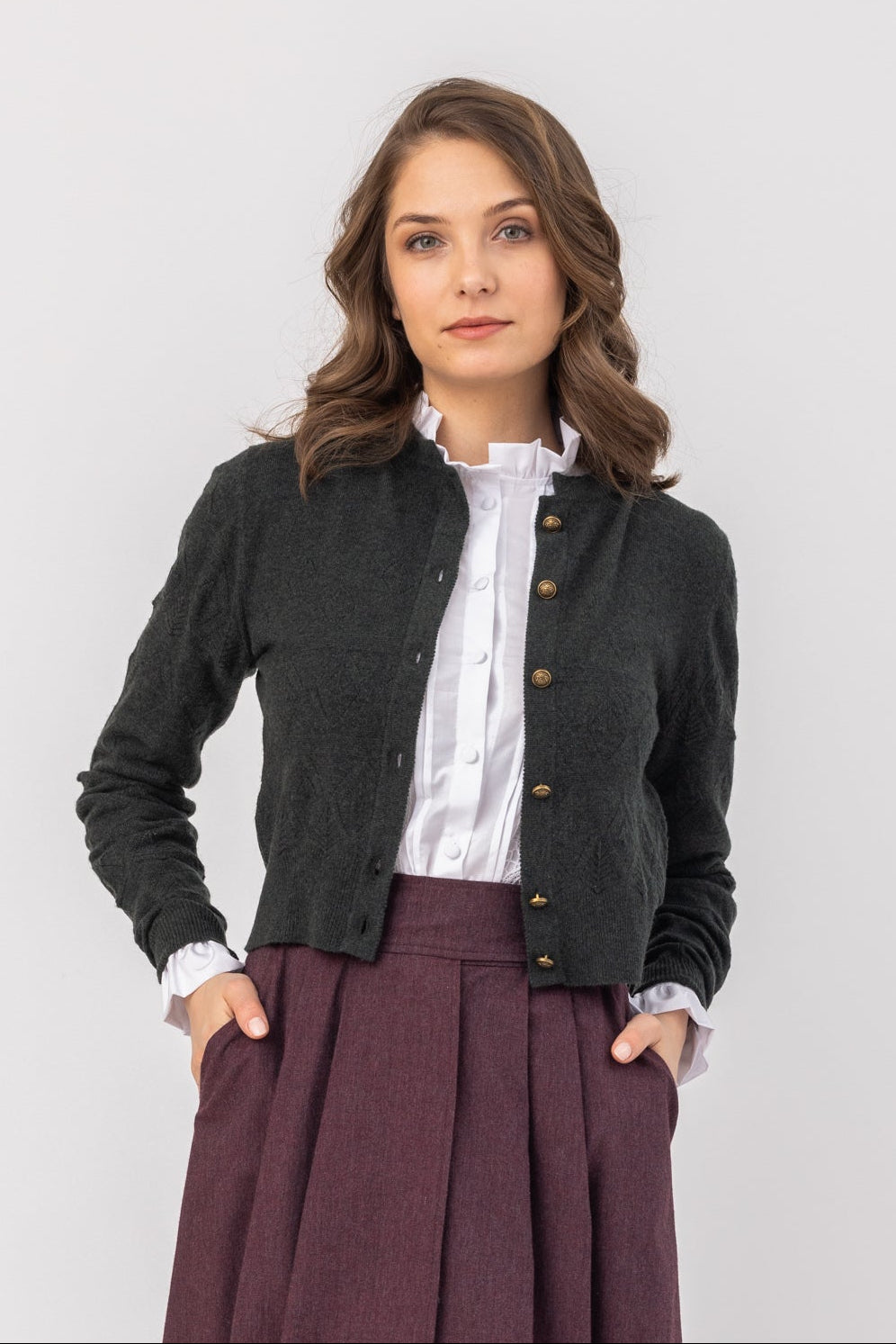 Damen Strick Cardigan Candice-Strick & Pullover-Felicitas-OUTLET-XS-kombucha-ARCHIVIST-ARCHIVE-SALE