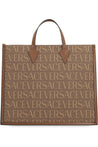 Versace-OUTLET-SALE-Canvas and leather shopping bag-ARCHIVIST