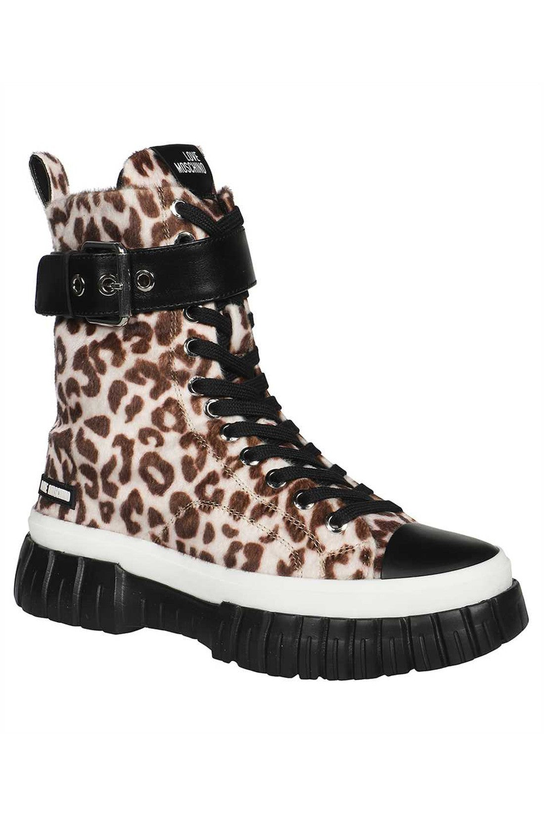 Love Moschino-OUTLET-SALE-Canvas high-top sneakers-ARCHIVIST