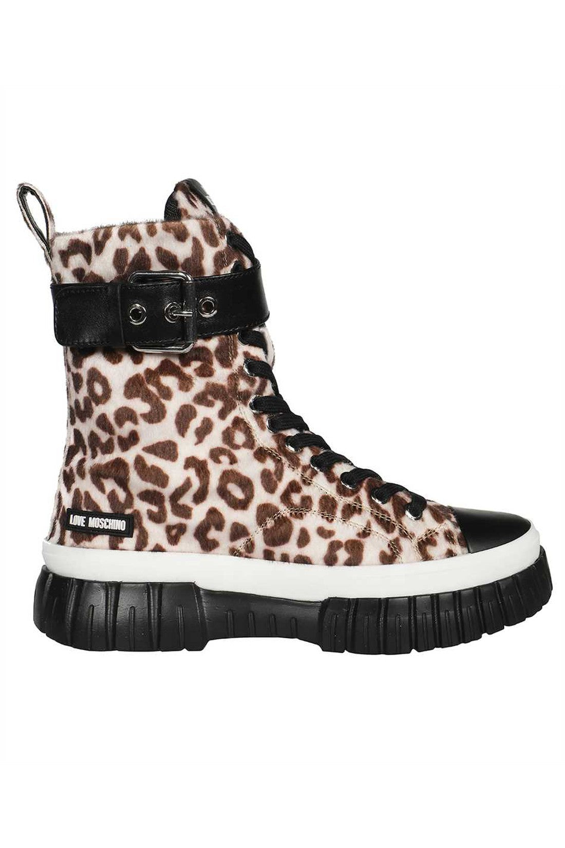 Love Moschino-OUTLET-SALE-Canvas high-top sneakers-ARCHIVIST