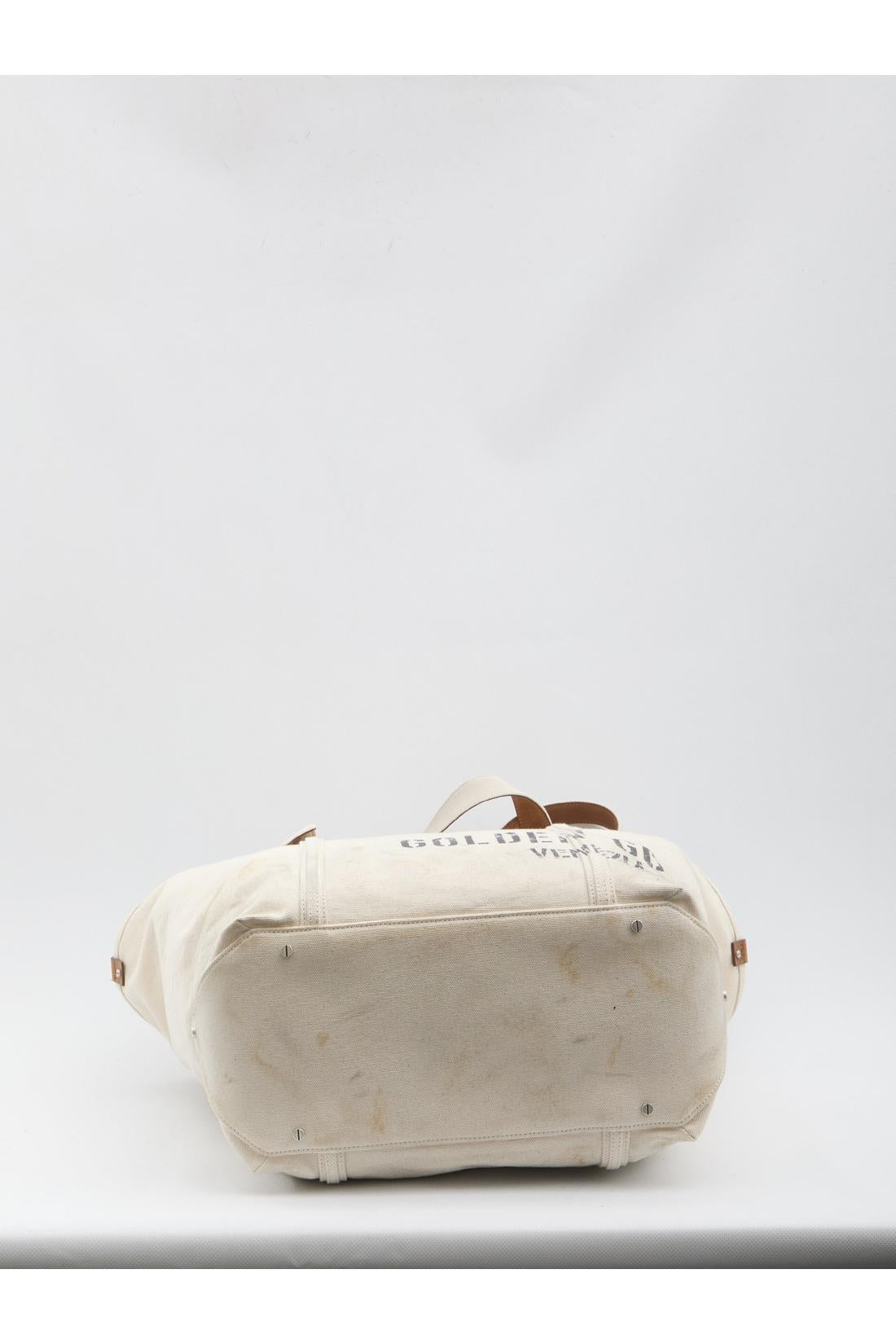 Golden Goose-OUTLET-SALE-Canvas shopping bag-ARCHIVIST