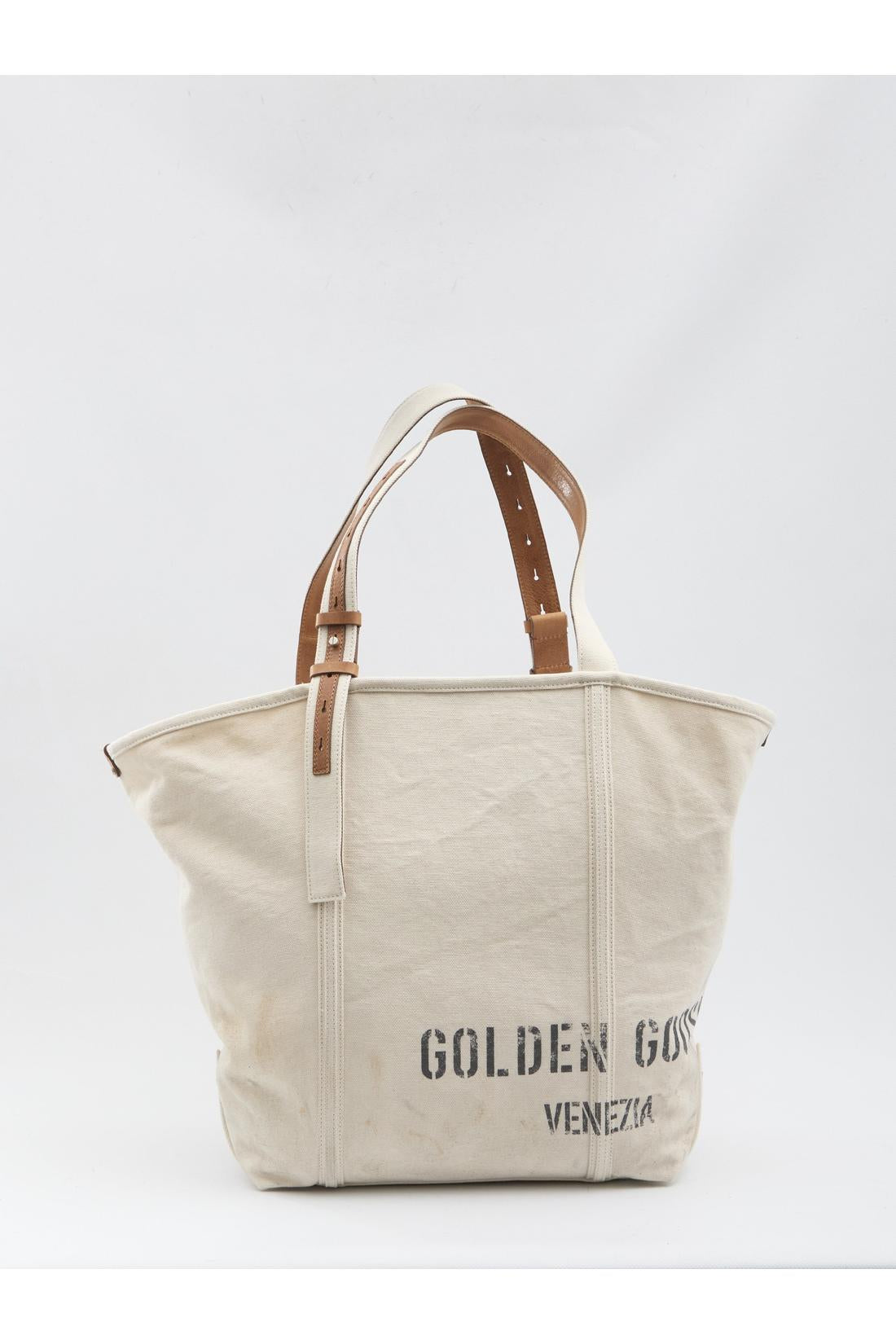 Golden Goose-OUTLET-SALE-Canvas shopping bag-ARCHIVIST