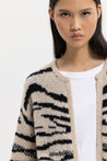 LUISA CERANO-OUTLET-SALE-Cardigan in Animal-Jacquard-Strick-by-ARCHIVIST