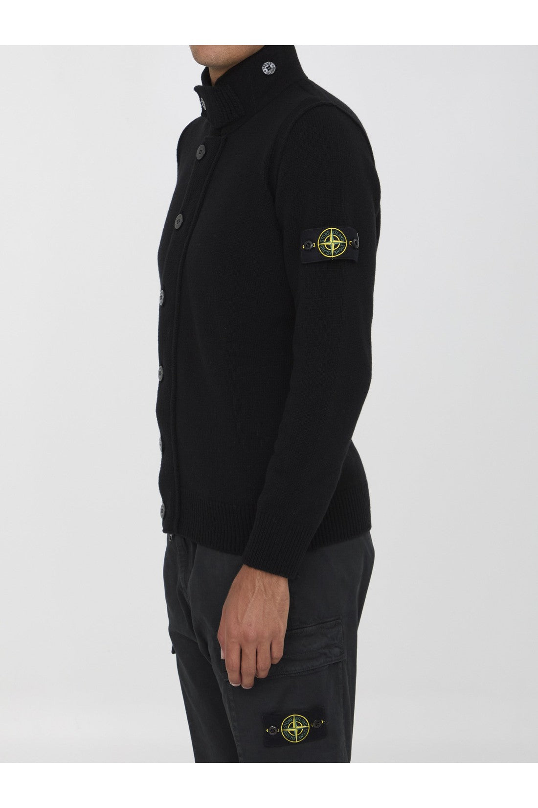 STONE ISLAND-OUTLET-SALE-Cardigan in wool blend-ARCHIVIST