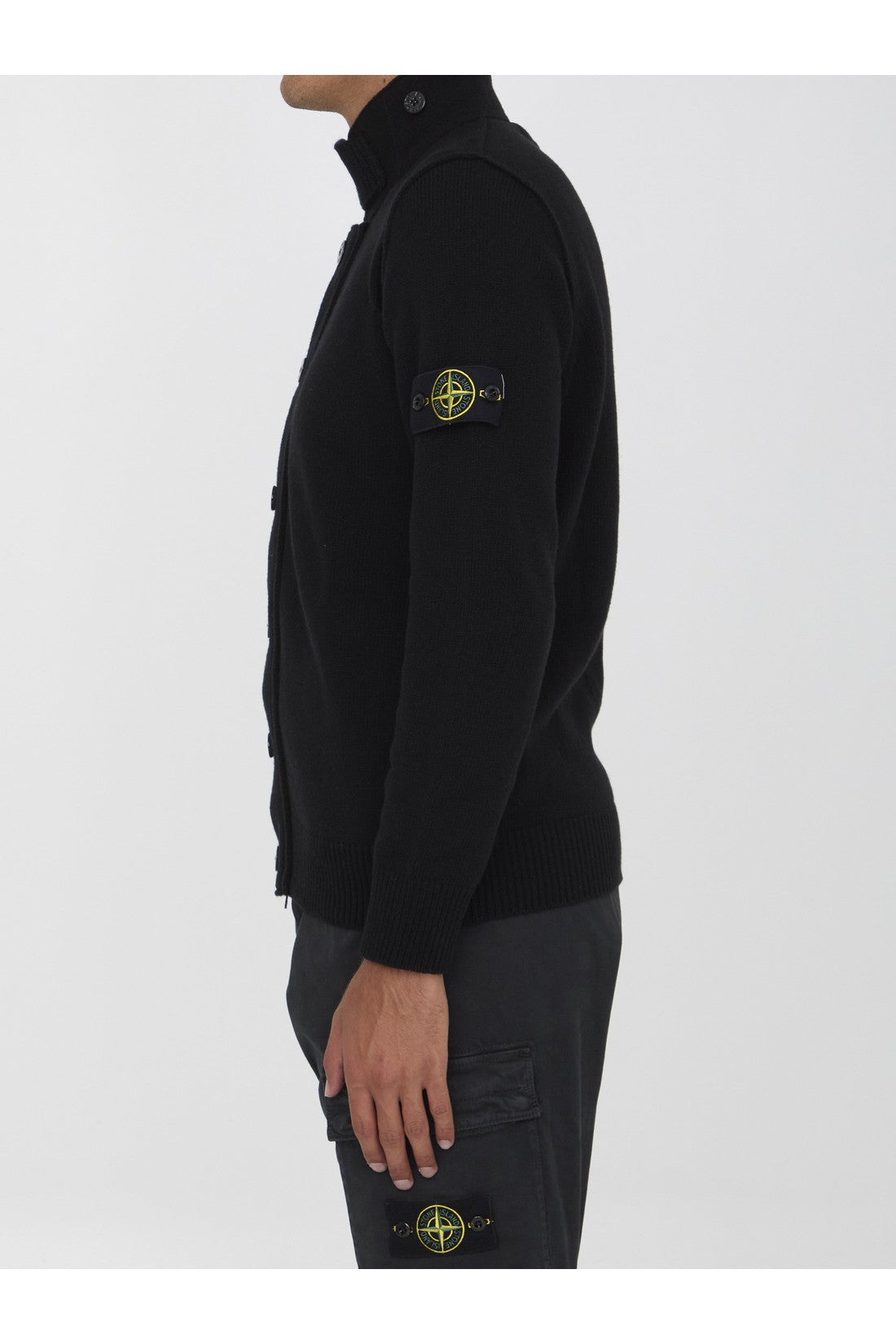 STONE ISLAND-OUTLET-SALE-Cardigan in wool blend-ARCHIVIST