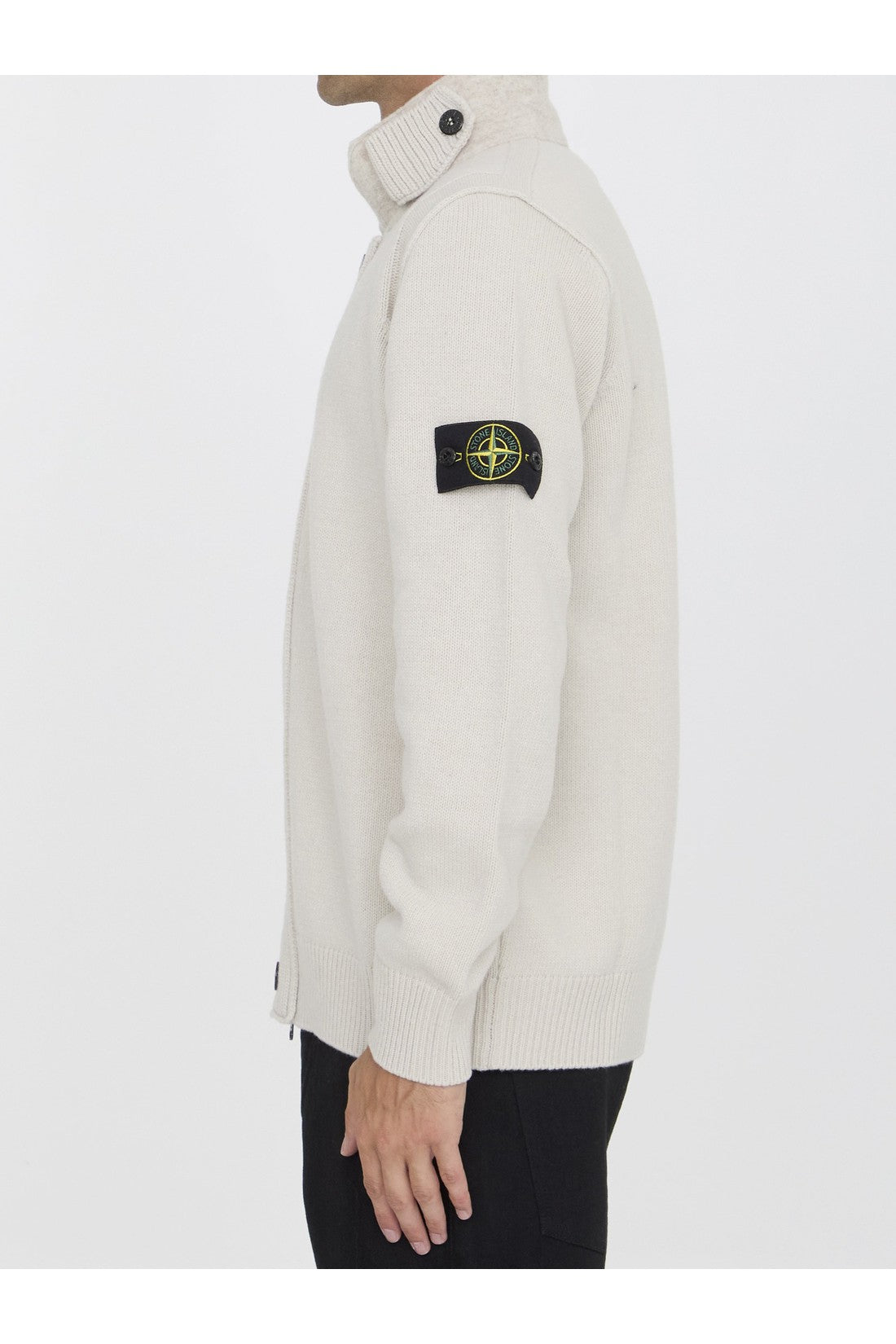 STONE ISLAND-OUTLET-SALE-Cardigan in wool blend-ARCHIVIST