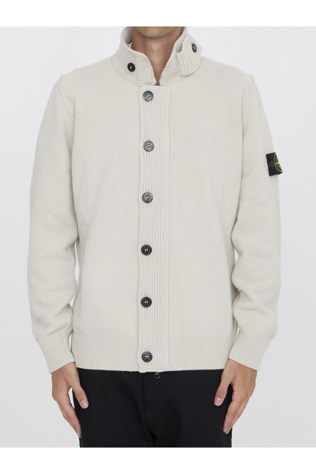 STONE ISLAND-OUTLET-SALE-Cardigan in wool blend-ARCHIVIST