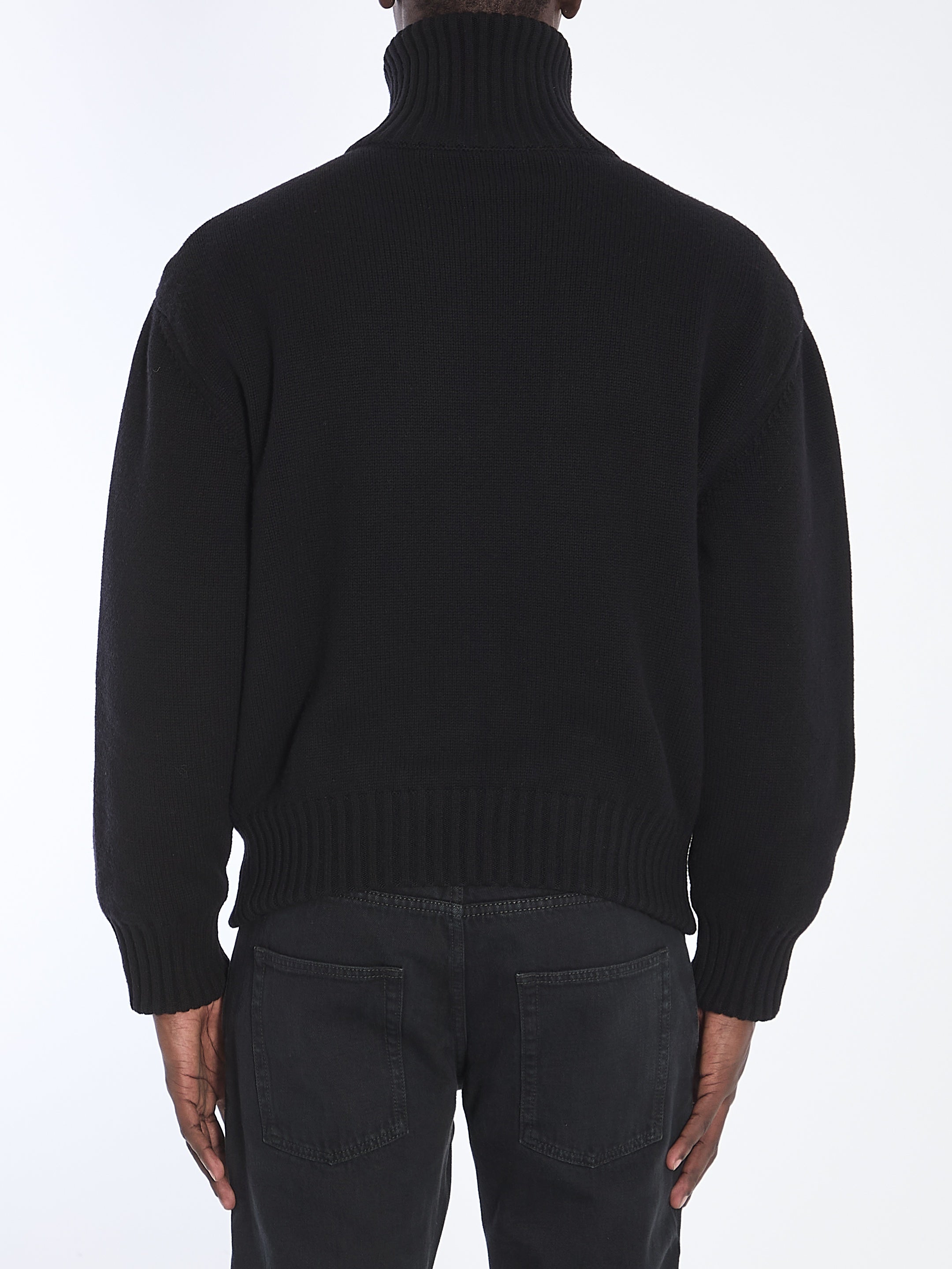 SAINT LAURENT-OUTLET-SALE-Cardigan jacket in wool-ARCHIVIST