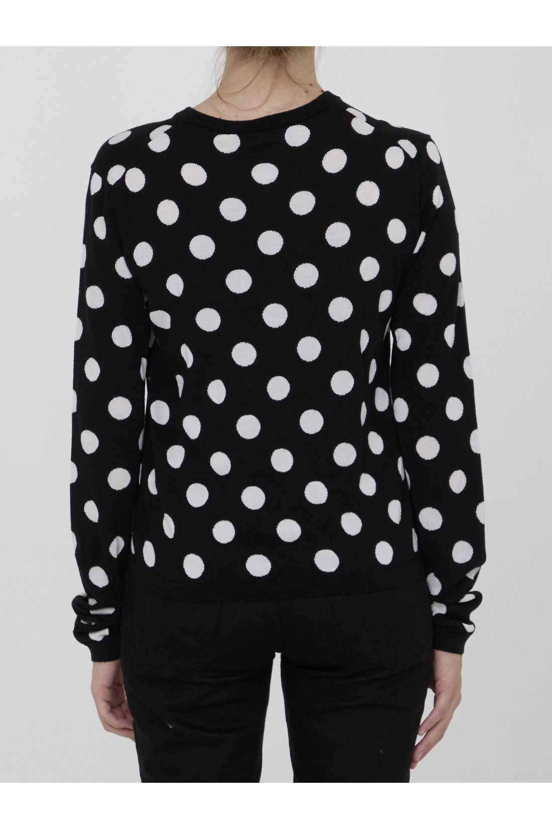 DOLCE&GABBANA-OUTLET-SALE-Cardigan with Polka-dot motif-ARCHIVIST