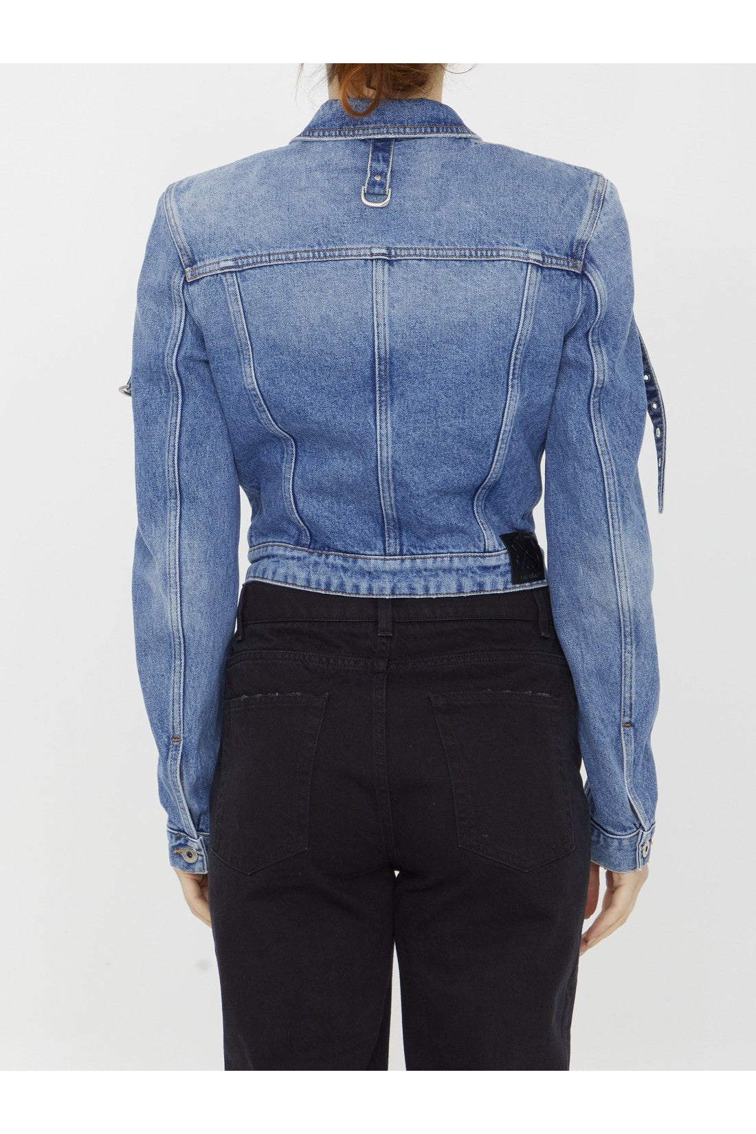 OFF WHITE-OUTLET-SALE-Cargo crop denim jacket-ARCHIVIST