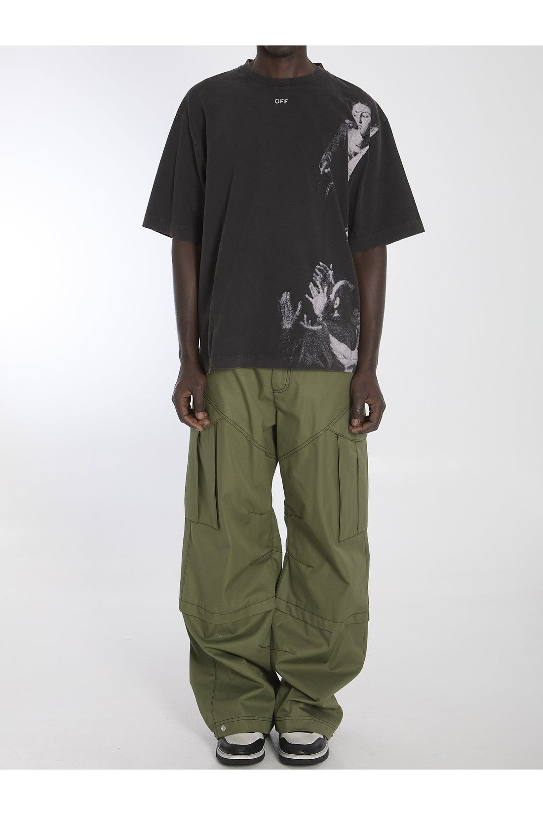 OFF WHITE-OUTLET-SALE-Cargo pants in cotton-ARCHIVIST