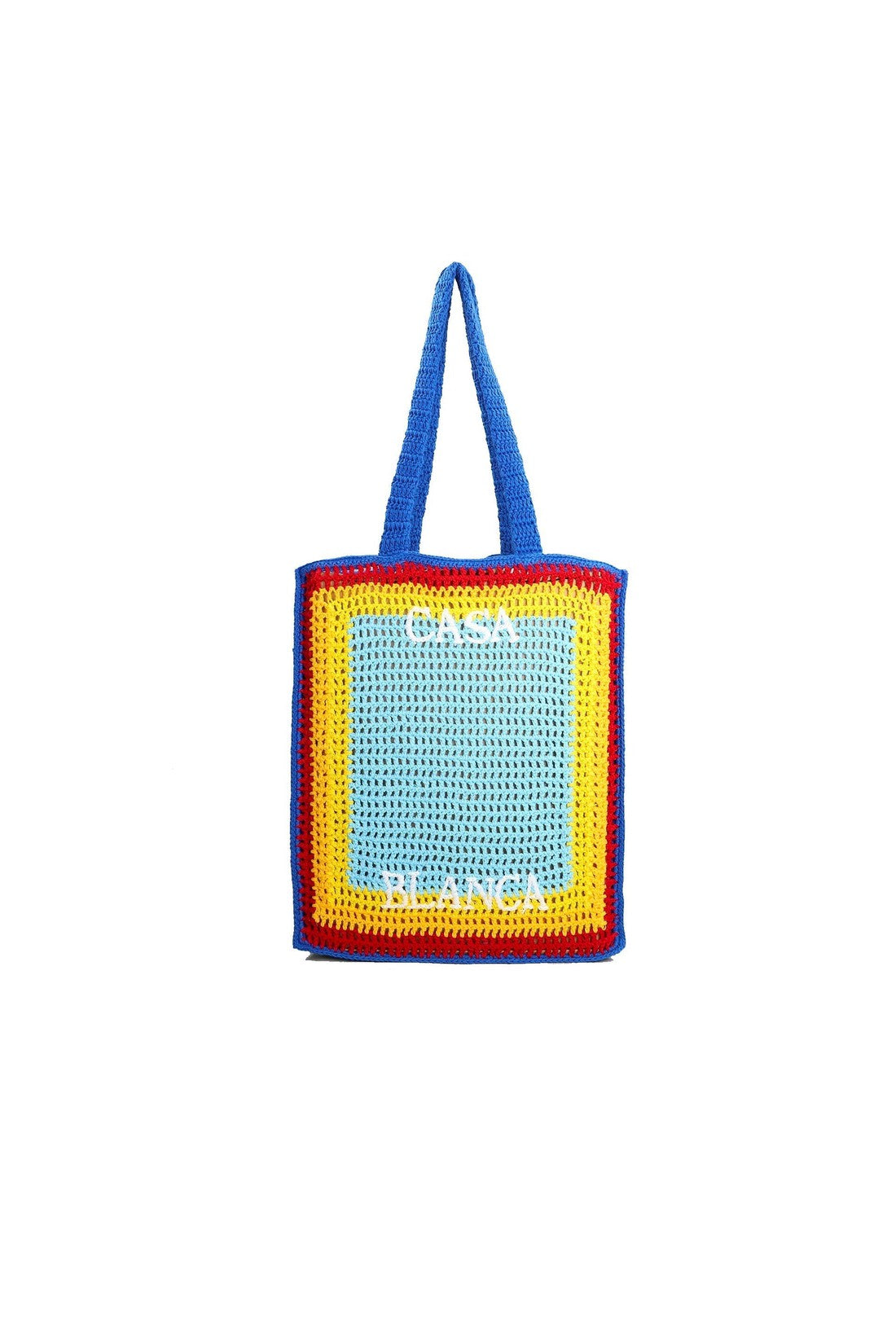 CASABLANCA-OUTLET-SALE-Casablanca Logo Cotton Crochet Tote Bag-ARCHIVIST