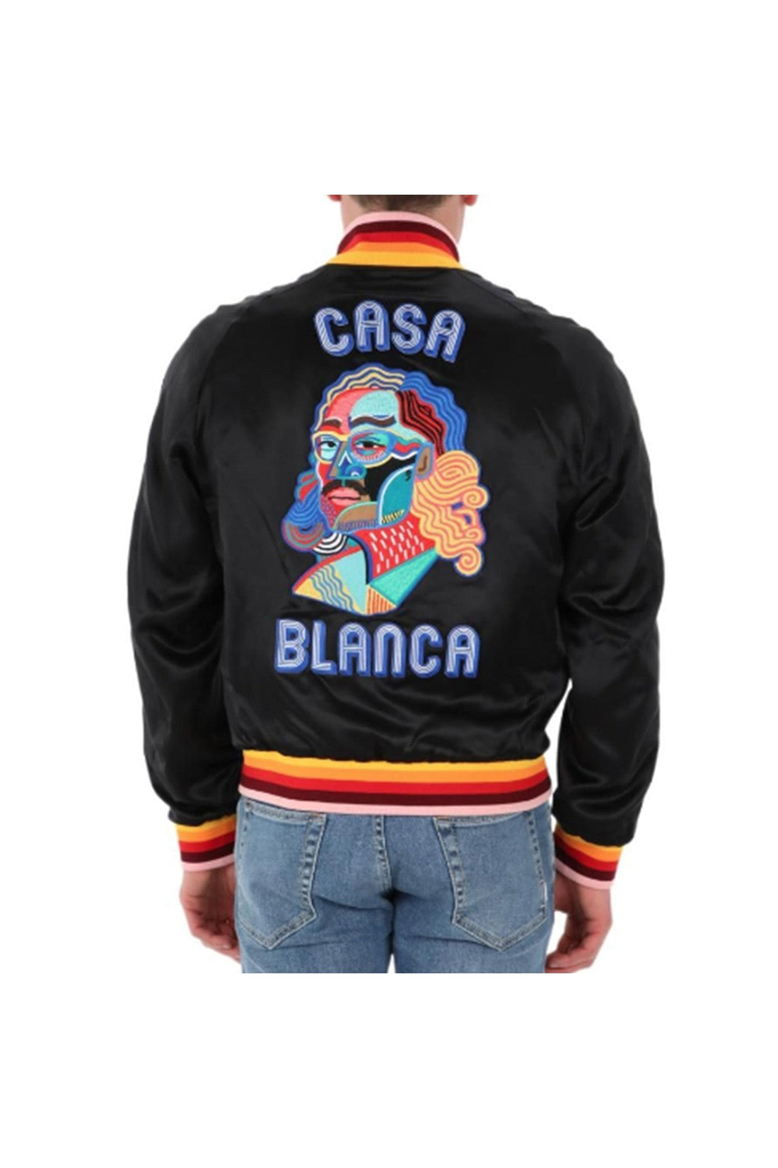 CASABLANCA-OUTLET-SALE-Casablanca Silk Logo Bomber-ARCHIVIST