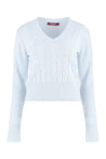 Max Mara Studio-OUTLET-SALE-Cashmere V-neck sweater-ARCHIVIST