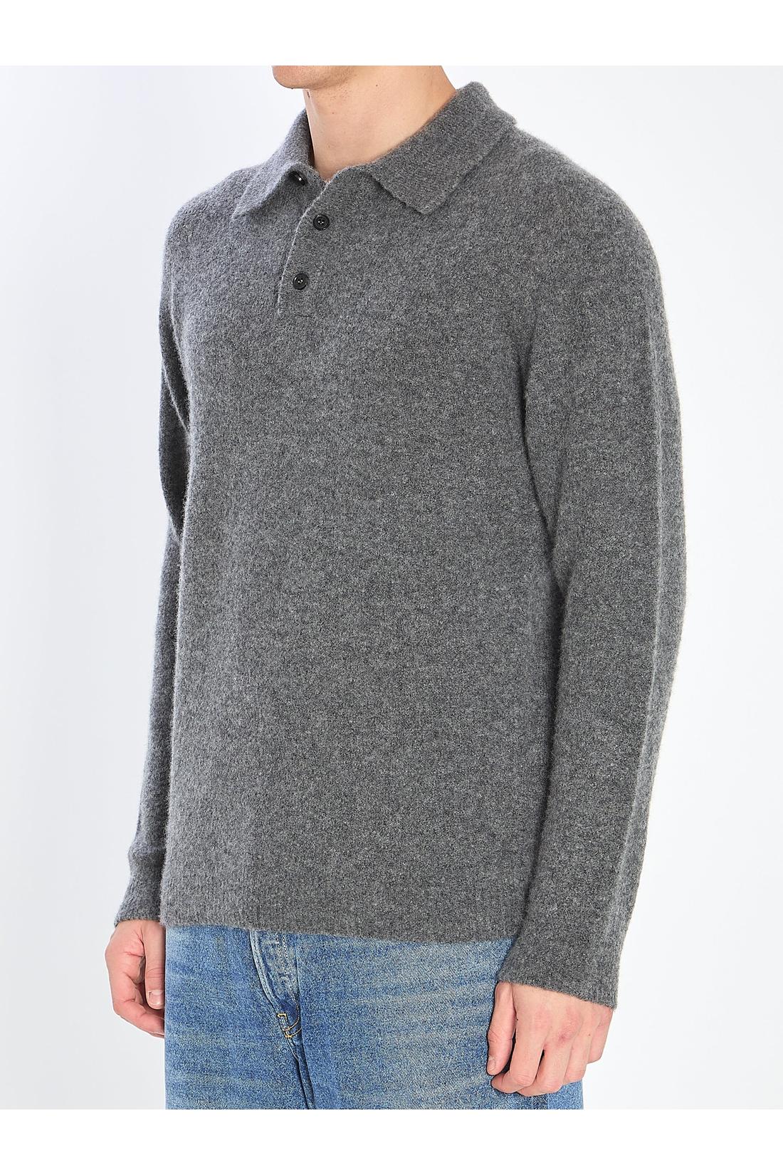 Roberto Collina-OUTLET-SALE-Cashmere blend polo shirt-ARCHIVIST