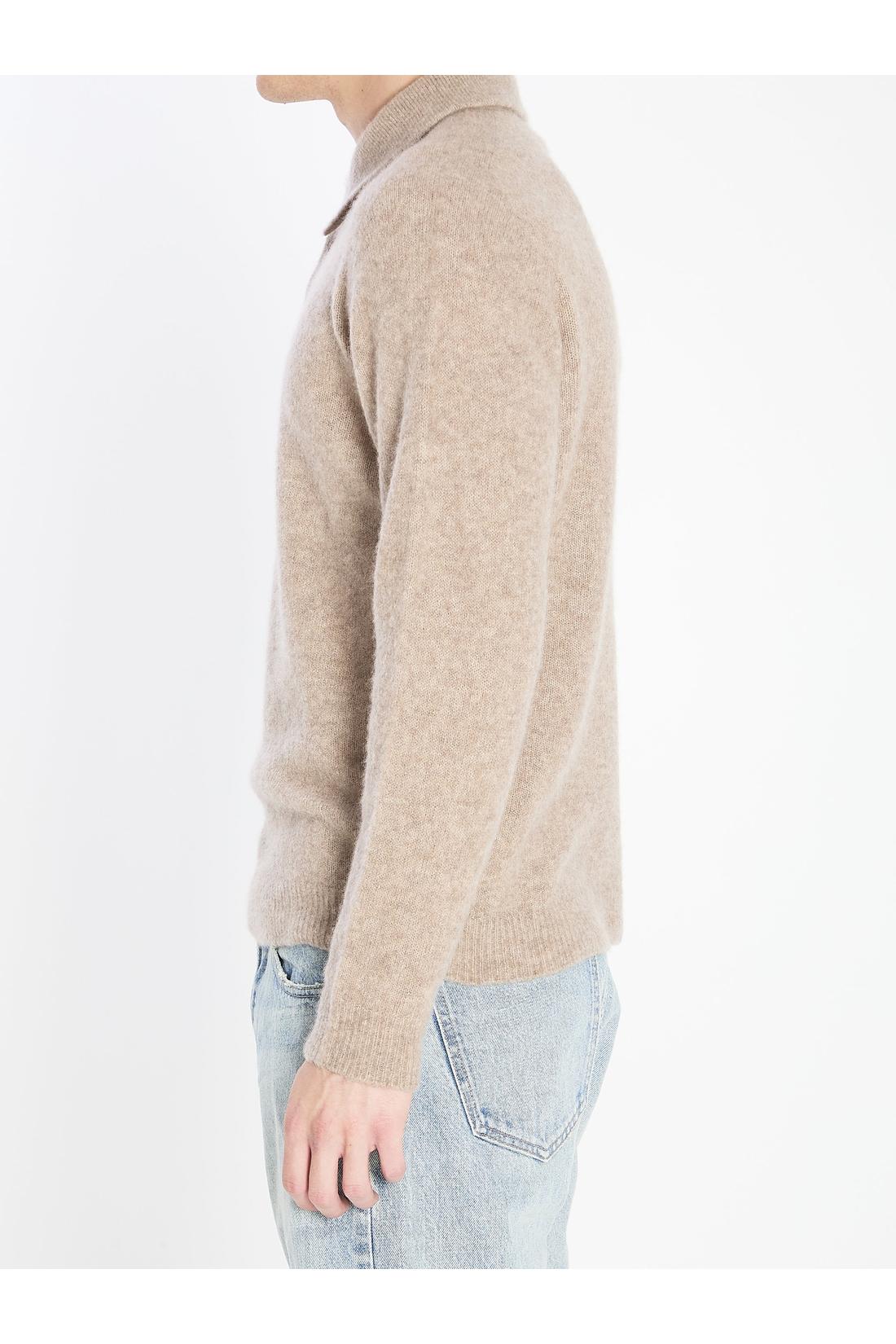 Roberto Collina-OUTLET-SALE-Cashmere blend polo shirt-ARCHIVIST