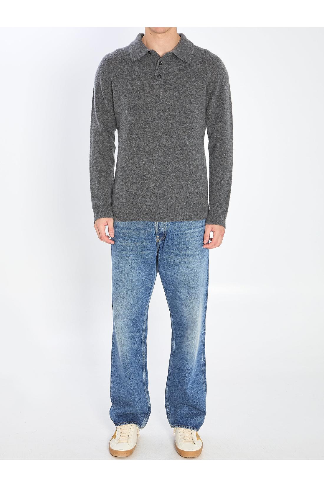 Roberto Collina-OUTLET-SALE-Cashmere blend polo shirt-ARCHIVIST