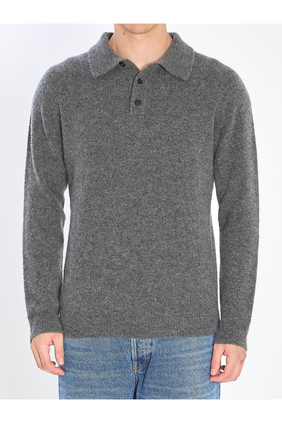 Roberto Collina-OUTLET-SALE-Cashmere blend polo shirt-ARCHIVIST
