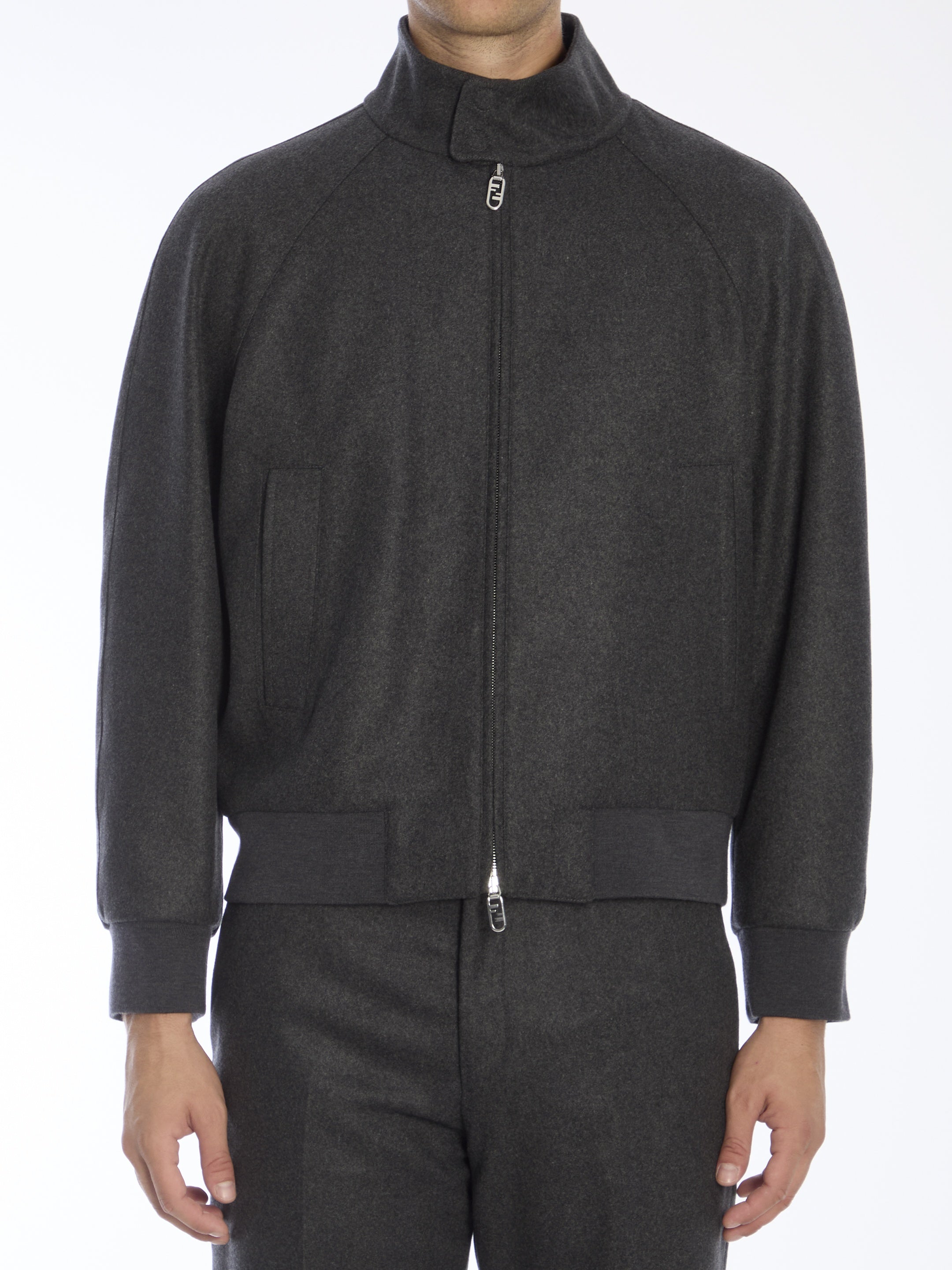 FENDI-OUTLET-SALE-Cashmere bomber jacket-ARCHIVIST